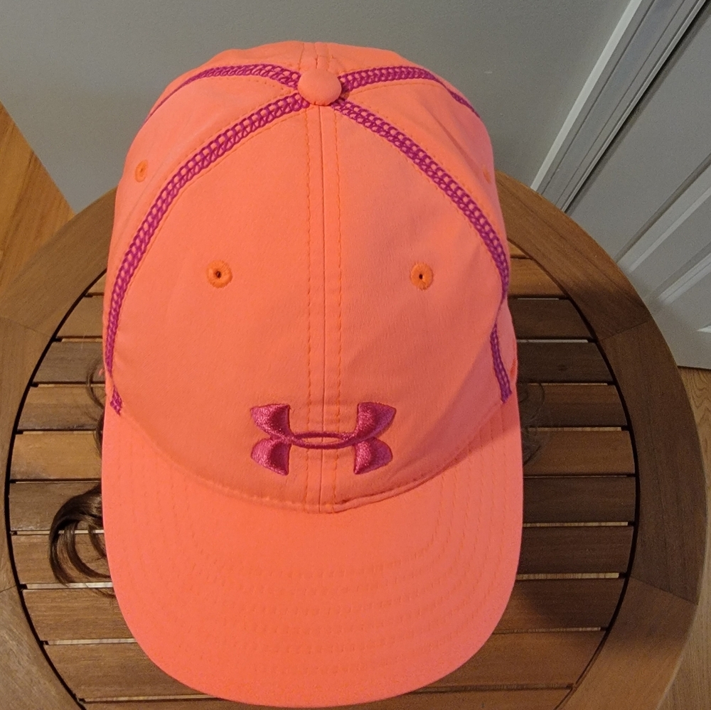 Under Armour Neon Orange Women's Adjustable Hat‎ - Picture 5 of 7